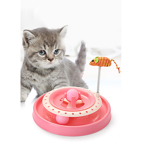 

Cat Ball Tracks Interactive Teaser Mouse Toy Interactive Toy Cat Pet Toy 1pc Pet Friendly Focus Toy Elastic Flexible PP YARN Plastic Gift