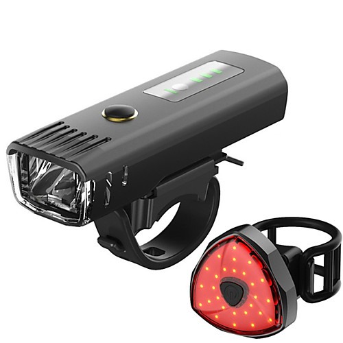 

LED Bike Light Rechargeable Bike Light Set Front Bike Light Rear Bike Tail Light Mountain Bike MTB Bicycle Cycling Waterproof Multiple Modes Smart Induction Light Sensor 18650 CR2032 250 lm / USB