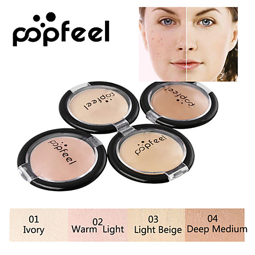 

Popfeel Monochrome Concealer Foundation Cream Freckles Acne Marks Dark Circles BB Cream Smooth Texture Foundation Makeup