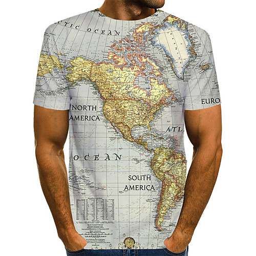 

Men's T shirt Graphic 3D Letter Plus Size Pleated Print Short Sleeve Daily Tops Streetwear Exaggerated Rainbow