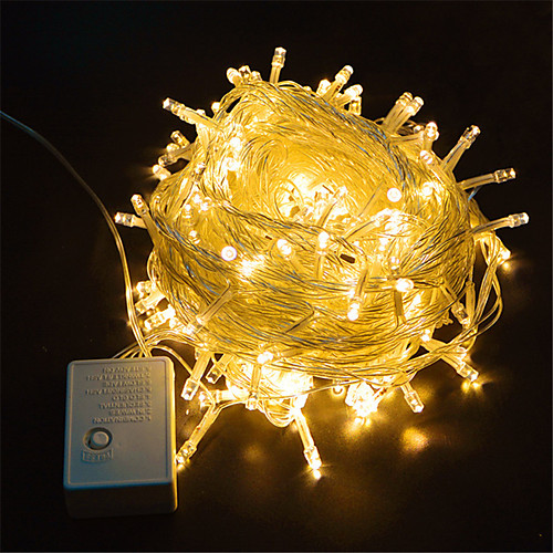 

10m Light Sets String Lights 100 LEDs 1pc Warm White White Blue Waterproof Party Decorative 220-240 V 110-120 V