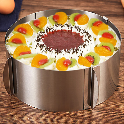 

1pc Stainless Steel Adjustable DIY Everyday Use Cake Round Cake Molds Bakeware tools