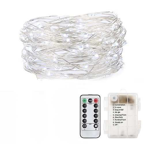 

LOENDE Fairy Lights 5M 50 LED Battery Operated with Remote Control Timer Waterproof Copper Wire Twinkle String Lights for Bedroom Indoor Outdoor Wedding Dorm Decor
