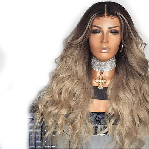

Synthetic Wig Body Wave Layered Haircut Wig Blonde Very Long Black / Gold Synthetic Hair 68~72 inch Women's New Arrival Blonde