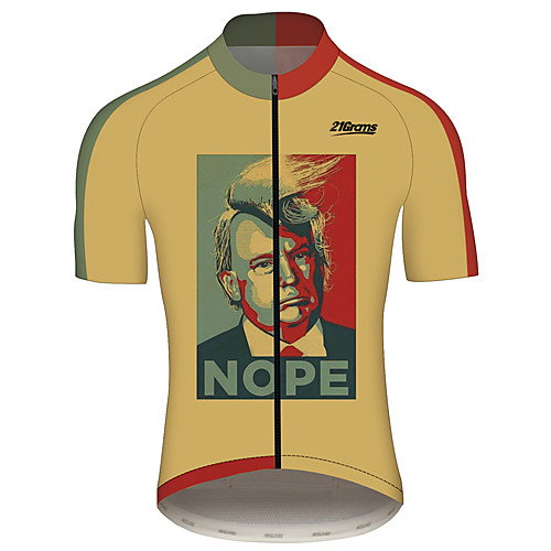 

21Grams Trump Men's Short Sleeve Cycling Jersey - Yellow Bike Jersey Top Breathable Quick Dry Reflective Strips Sports 100% Polyester Mountain Bike MTB Road Bike Cycling Clothing Apparel / Triathlon