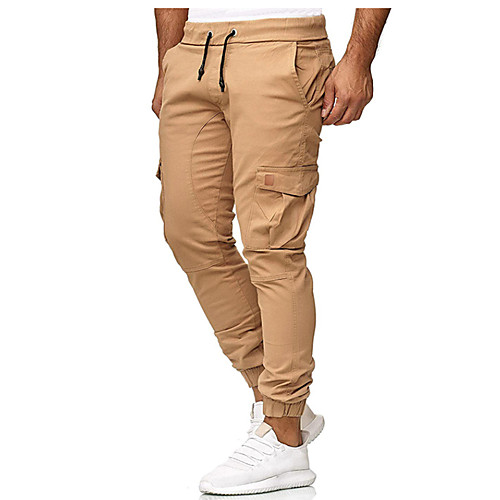 

Men's Street chic Chinos Sweatpants Pants - Solid Colored Cotton White Black Army Green US32 / UK32 / EU40 / US34 / UK34 / EU42 / US36 / UK36 / EU44 / Drawstring