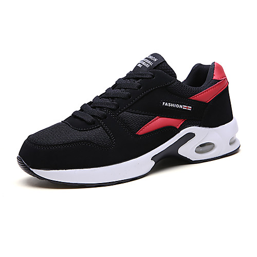 

Men's Fall / Spring & Summer Sporty / Casual Daily Outdoor Trainers / Athletic Shoes Running Shoes / Walking Shoes Mesh Breathable Non-slipping Shock Absorbing Black and White / Black / Red / Black