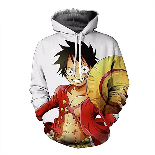 

Inspired by One Piece Monkey D. Luffy Cosplay Hoodie Terylene Character Basic For Men's / Women's