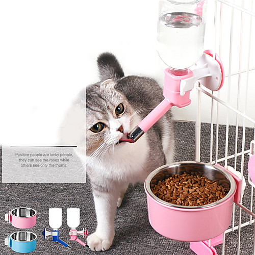 

Dogs Rabbits Cats Bowls & Water Bottles / Feeders 0.25 L Plastic ABSPC Adjustable / Retractable washable Casual / Daily Solid Colored Blue Pink Bowls & Feeding