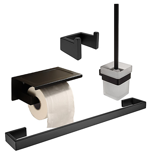 

Toilet Brush Holder / Towel Bar / Bathroom Accessory Set Creative / Multifunction / Premium Design Traditional / Contemporary Metal / Stainless Steel / Glasses 4pcs - Bathroom Wall Mounted