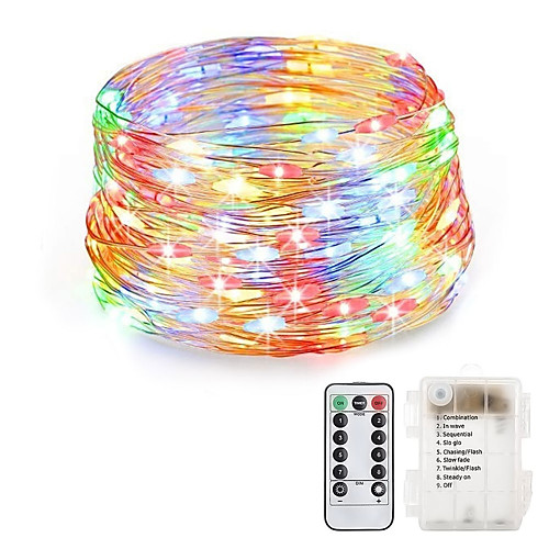 

LOENDE 20m String Lights 200 LEDs Warm White RGB White Waterproof Creative Party Batteries Powered