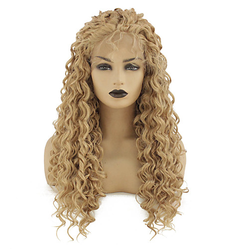 

Synthetic Lace Front Wig Loose Curl Kardashian Middle Part with Baby Hair Lace Front Wig Blonde Long Strawberry Blonde Synthetic Hair 22-26 inch Women's Heat Resistant Women Middle Part Blonde