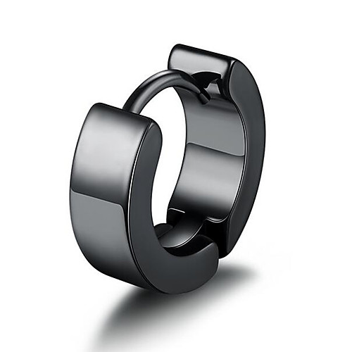 

Men's Clip on Earring Classic Precious Simple Fashion Silver Plated Earrings Jewelry Black / Silver For Daily Street 1pc