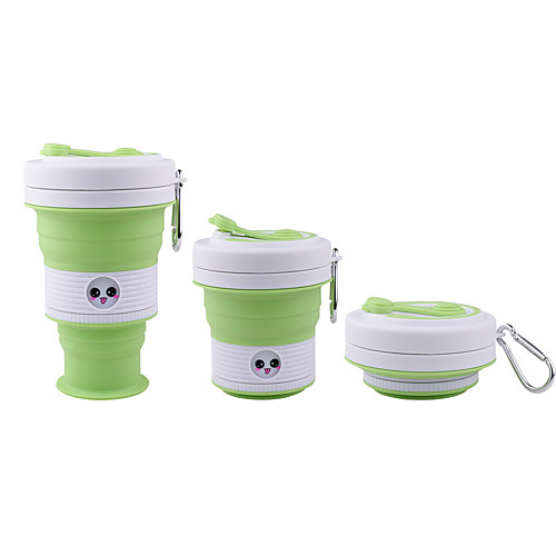 

Silicone Drinking Cup 550ml Cute Innovative BPA Portable Folding Cup Travel Mood Face Change