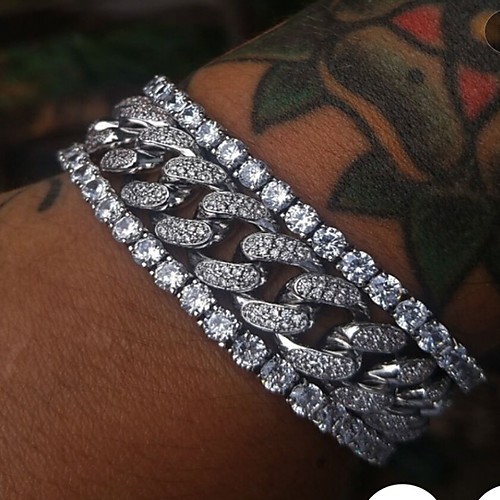 

Men's Vintage Bracelet Earrings / Bracelet Tennis Chain Lucky Fashion Vintage Trendy Rock Imitation Diamond Bracelet Jewelry White / Silver For Street Daily Holiday School Festival