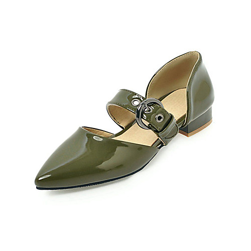 

Women's Flats Low Heel Pointed Toe PU Sweet Spring & Summer Black / White / Green