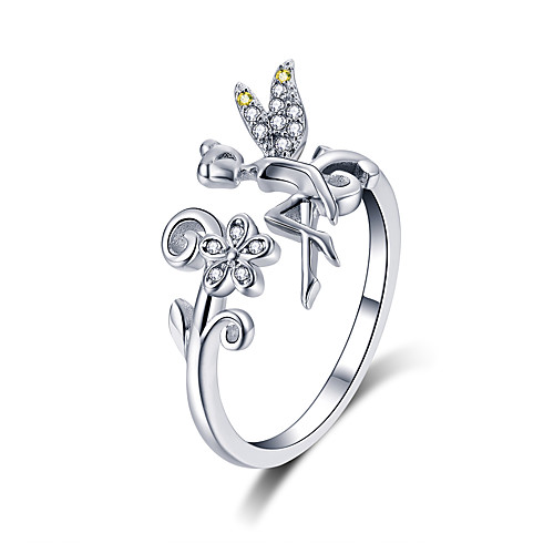 

Ring AAA Cubic Zirconia Silver S925 Sterling Silver Sweet 1pc Adjustable / Women's / Daily