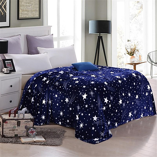 

Bed Blankets, Floral / Print Polyester Soft Comfy Blankets