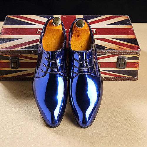 

Men's Dress Shoes Derby Shoes Spring / Summer / Fall Business / Casual Daily Party & Evening Office & Career Oxfords Walking Shoes PU Non-slipping Wear Proof Red / Gold / Blue / Winter