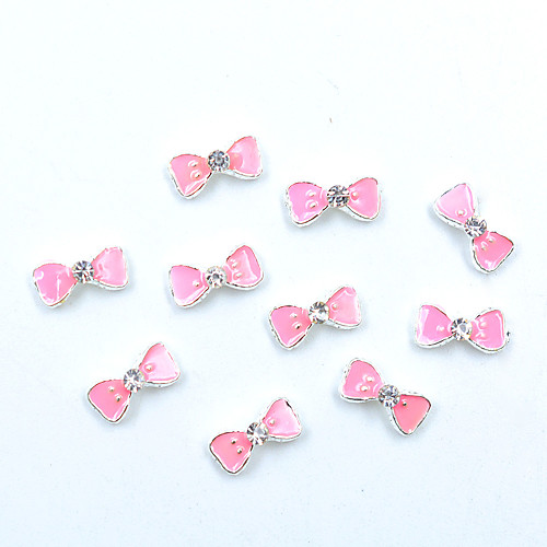 

10pcs/pack Manicure Glitter Rhinestone Bow Tie 3D Butterfly DIY Alloy Nail Decorations