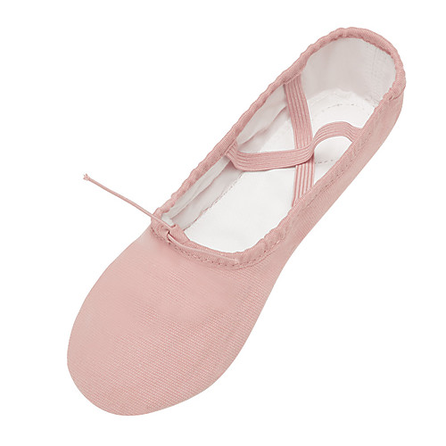 

Women's Dance Shoes Canvas Ballet Shoes Flat Flat Heel Customizable Black / Pink / Camel / Performance / Practice
