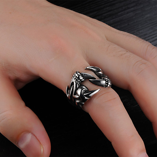 

Men's Band Ring Ring Open Ring 1pc Silver Stainless Steel Stylish Vintage Trendy Party Daily Jewelry Sculpture