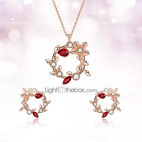

Women's Jewelry Set Cut Out Flower Precious Fashion Gold Plated Earrings Jewelry Gold For Christmas Wedding Halloween Party Evening Gift 1 set