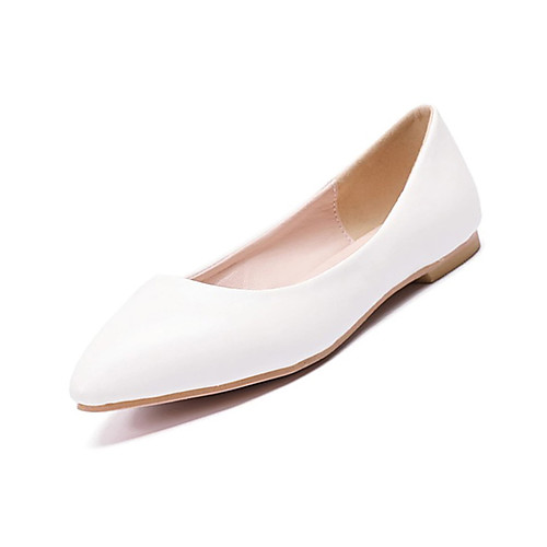 

Women's Flats Flat Heel Pointed Toe Business Casual Minimalism Daily Office & Career PU Solid Colored White