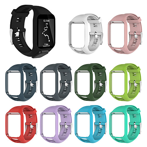 

Watch Band for TomTom Multi-Sport GPSHRM / TomTom Runner 2 / TomTom Runner 3 TomTom Sport Band Silicone Wrist Strap