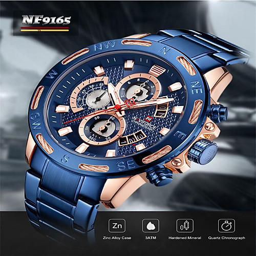 

Men's Sport Watch Analog Quartz Modern Style Sporty Outdoor Water Resistant / Waterproof Calendar / date / day Chronograph / Two Years / Stainless Steel / Japanese