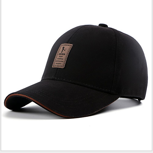 

Men's Basic Cotton Baseball Cap-Solid Colored Black White Red