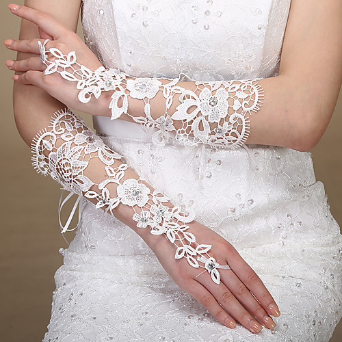 

Lace Elbow Length Glove Lace / Gloves With Trim