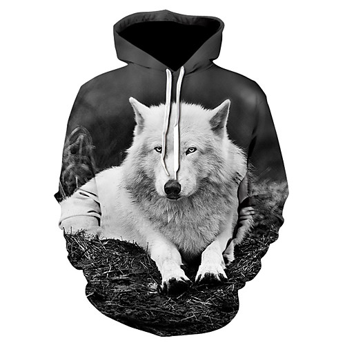 

Men's Hoodie Tie Dye 3D Hooded Casual Halloween Hoodies Sweatshirts Black