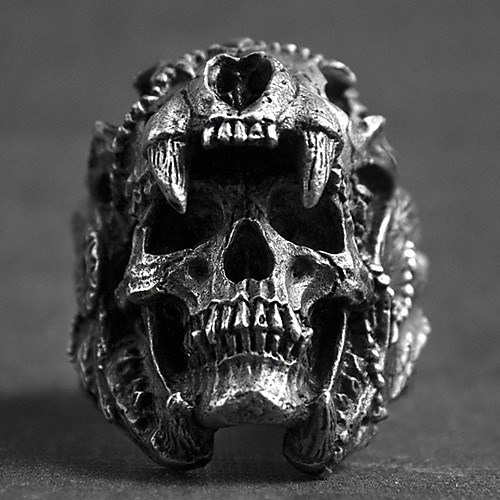 

Ring Vintage Style Silver Alloy Skull Ethnic Fashion Vintage 1pc 8 9 10 11 / Men's