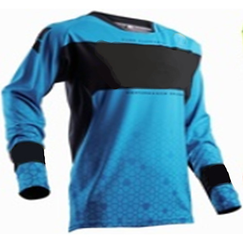 

Men's Long Sleeve Cycling Jersey Downhill Jersey Dirt Bike Jersey Winter Blue Geometic Bike Jersey Motorcyle Clothing Top Mountain Bike MTB Road Bike Cycling Thermal / Warm Windproof Breathable Sports