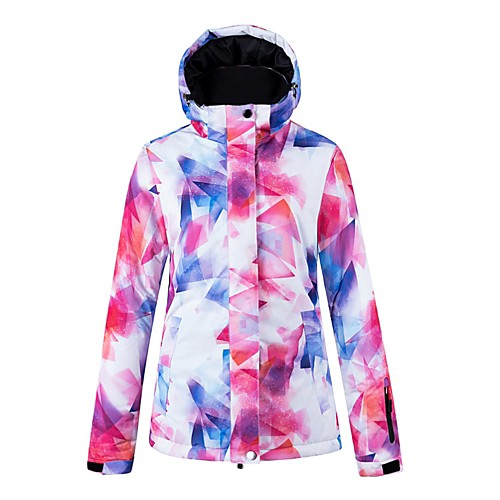 

Women's Ski Jacket Skiing Snowboarding Winter Sports Waterproof Warm Breathability POLY Winter Jacket Top Ski Wear / Rainbow