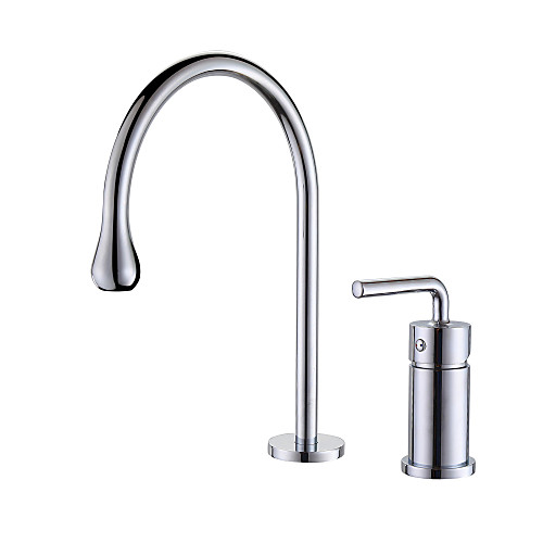 

Kitchen faucet - Single Handle Two Holes Chrome / Oil-rubbed Bronze / Electroplated Standard Spout / Tall / ­High Arc Widespread Contemporary Kitchen Taps