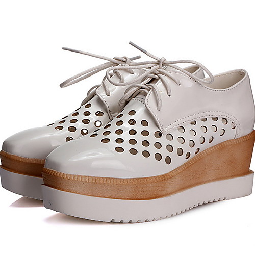 

Women's Oxfords Creepers Square Toe PU Summer Black / White / Gold / Daily