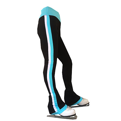 

21Grams Figure Skating Pants Women's Girls' Ice Skating Tights Bottoms Black Spandex Stretch Yarn High Elasticity Training Skating Wear Solid Colored Classic Long Pant Ice Skating Figure Skating