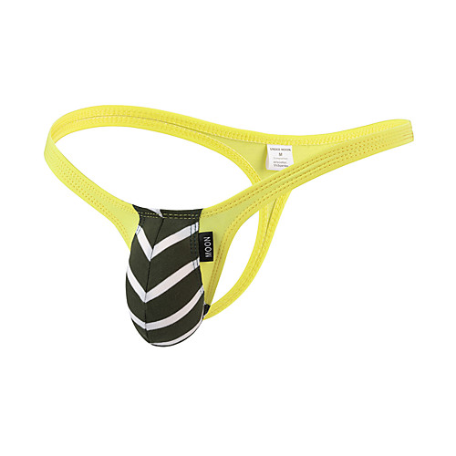 

Men's Basic G-string Underwear - Normal 1 Piece Low Waist Black White Yellow M L XL