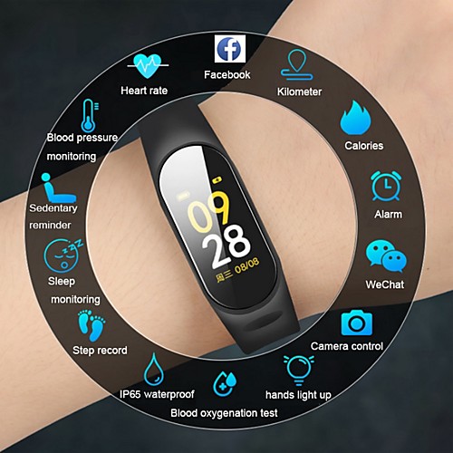 

Smartwatch Digital Silicone Water Resistant / Waterproof Heart Rate Monitor Bluetooth Digital Fashion - Black Red Blue