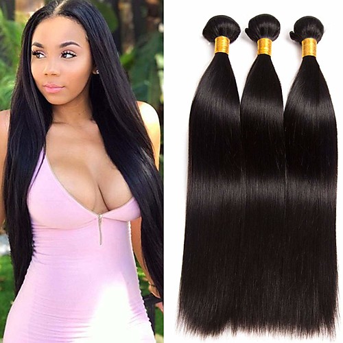 

3 Bundles Brazilian Hair Straight Human Hair 300 g Human Hair Extensions 8-28 inch Natural Color Human Hair Weaves Extention Best Quality Human Hair Extensions / 8A