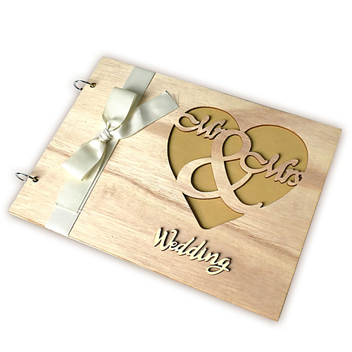 

Guest Book Wood Creative With Metal Guest Book