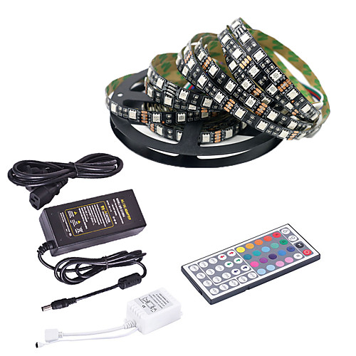 

5m Flexible LED Strip Lights RGB Tiktok Lights Remote Controls 300 LEDs 5050 SMD 1 44Keys Remote Controller 1 x 12V 2A Adapter 1 set Multi Color Waterproof Party Decorative 85-265 V