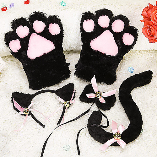 

Inspired by Cosplay Cat Anime Cosplay Costumes Japanese Cosplay Accessories Cravat Gloves Tail For Women's Girls' / Hair Band / Hair Band