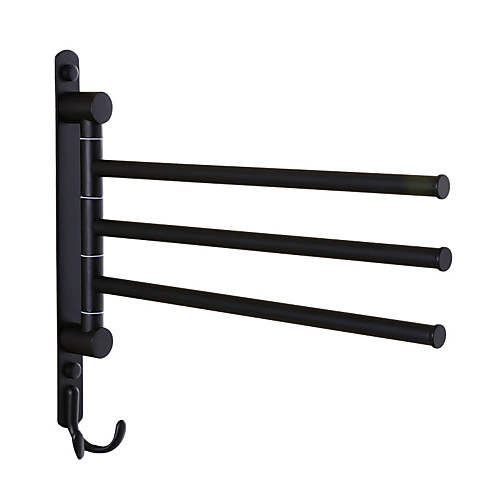 

Multi-Function Stainless Steel Black Towel Bar Shower Room 3 - Bar Bathroom Accessories Metal Tower Rack