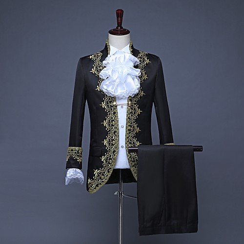 

Prince Aristocrat Embossed Retro Vintage Rococo Medieval 18th Century Coat Pants Outfits Masquerade Men's Costume Red / White / Black Vintage Cosplay Party Prom Long Sleeve / Collar / Collar