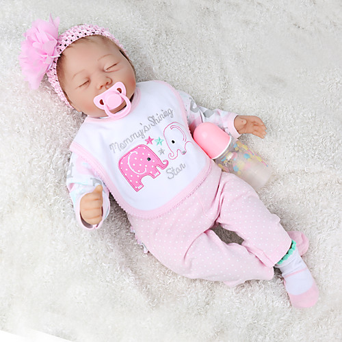 

NPK DOLL 22 inch Reborn Doll Baby & Toddler Toy Reborn Toddler Doll Baby Boy Baby Girl Gift Cute Lovely Parent-Child Interaction Tipped and Sealed Nails Cloth 3/4 Silicone Limbs and Cotton Filled Body