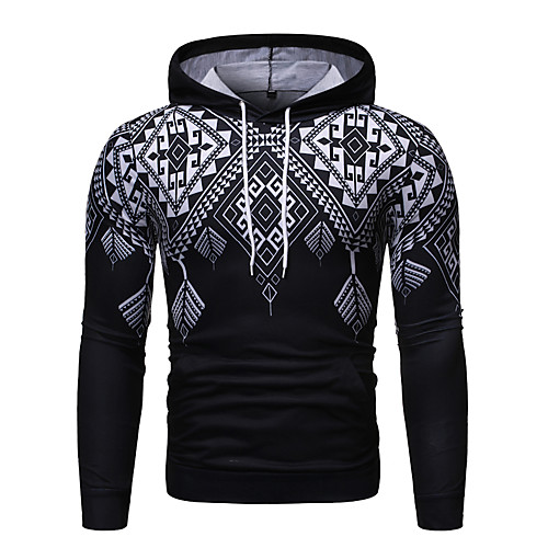 

Men's Pullover Hoodie Sweatshirt Graphic Hooded Work Casual Hoodies Sweatshirts Long Sleeve Slim Black