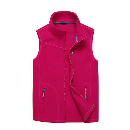 

Women's Hiking Vest / Gilet Fishing Vest Hiking Fleece Jacket Winter Outdoor Solid Color Thermal Warm Lightweight Windproof Fleece Lining Jacket Top Hunting Fishing Climbing Violet Light Purple